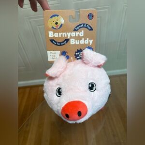 Bow Wow Pet - Piggy face With Clinker Ears -  Squeaky Dog Toy 8”